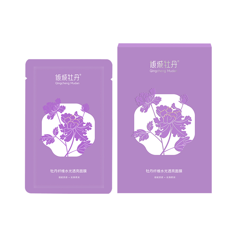 傾城牡丹牡丹纖維水光透亮面膜